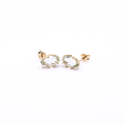 Green Amethyst Earrings - Clear Grace