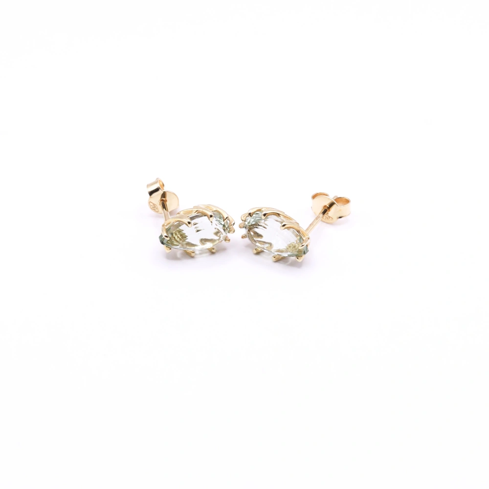 Green Amethyst Earrings - Clear Grace