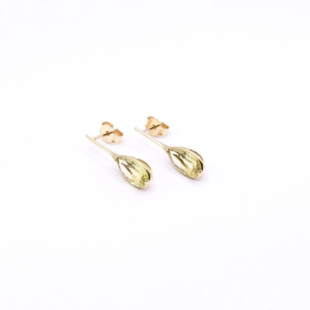 Golden Quartz Earrings - Radiance