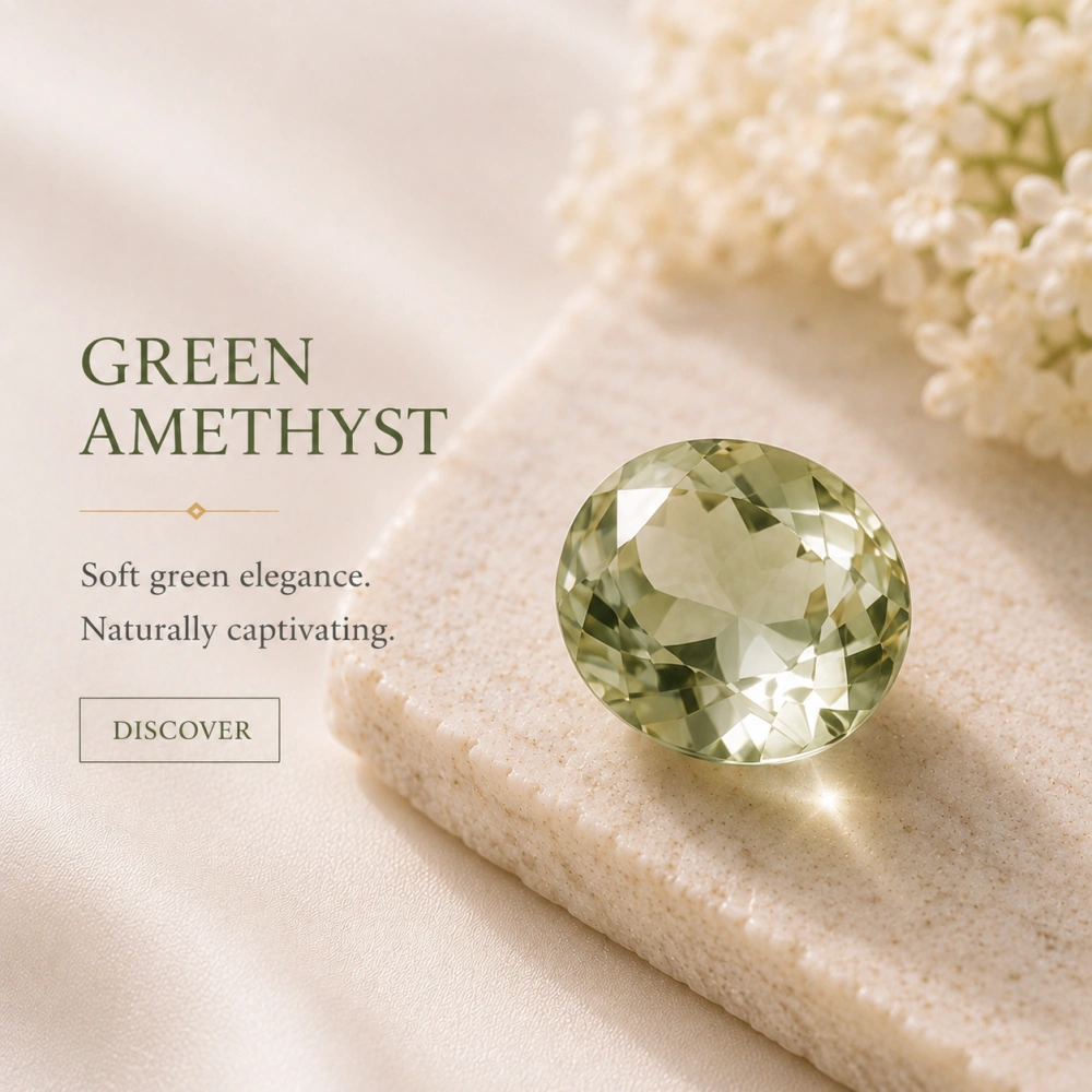 Green Amethyst Ring - Controlled Light
